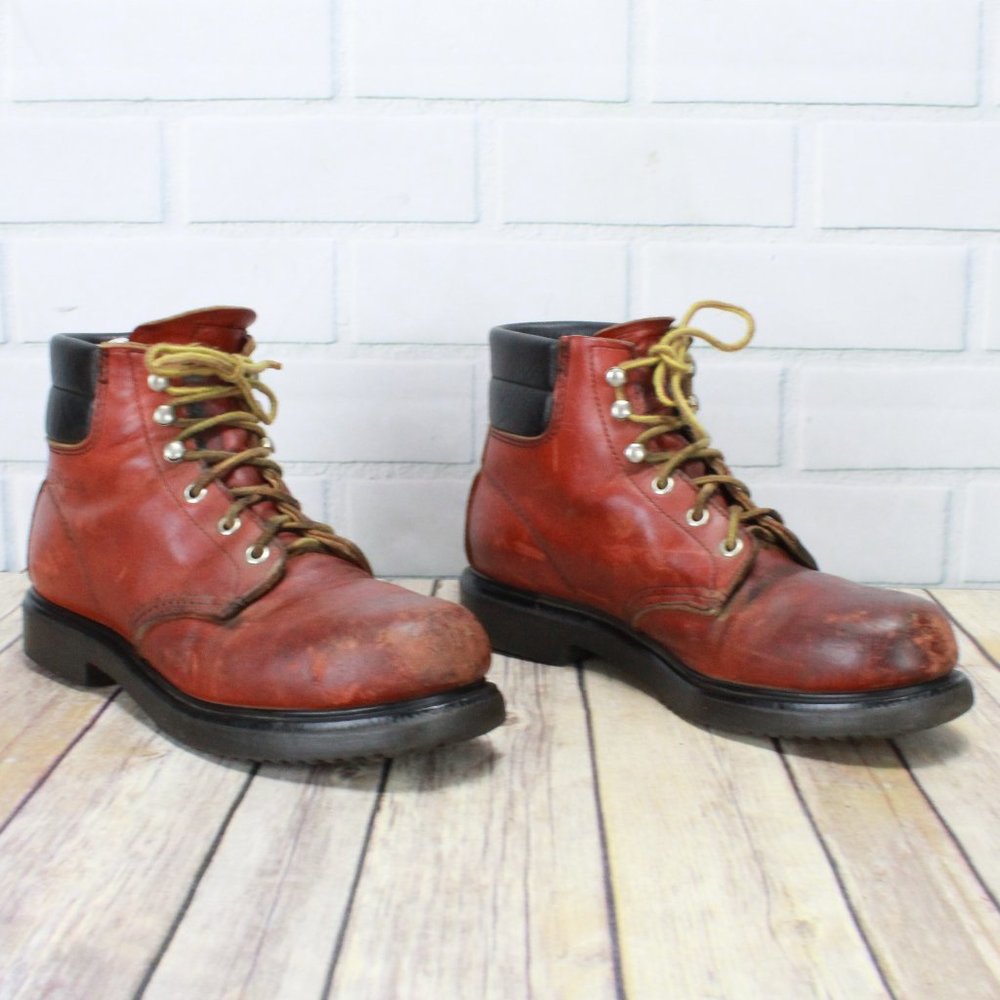 Vintage RED WING Motorcycle Work Boots 7.5